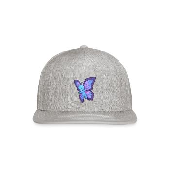butterfly - Snapback Baseball Cap - heather gray - Front