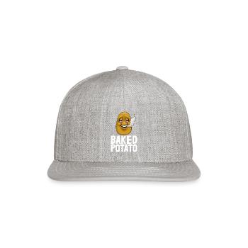 Baked Potato - Snapback Baseball Cap - heather gray - Front