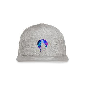 Howling wolf full moon wolves galaxy stars sky - Snapback Baseball Cap - heather gray - Front