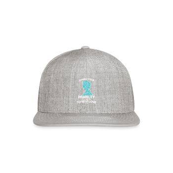 Autsimus disability Asper autistic - Snapback Baseball Cap - heather gray - Front