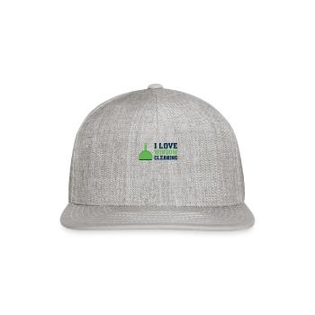I Love Window Cleaning Window Cleaner - Snapback Baseball Cap - heather gray - Front