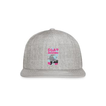 Soap Making Crafting Soap Making - Snapback Baseball Cap - heather gray - Front