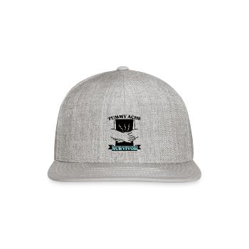 Tummy Ache Survivor - Snapback Baseball Cap - heather gray - Front