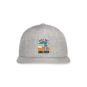 rat - Snapback Baseball Cap - heather gray - Front