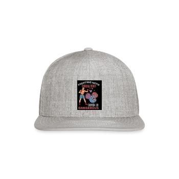 Fighting with Corona - Snapback Baseball Cap - heather gray - Front