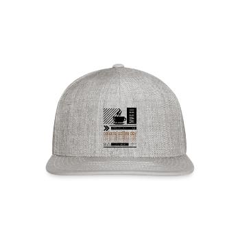 national coffee day 3c - Snapback Baseball Cap - heather gray - Front