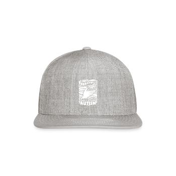 Autist autism awareness butterfly love - Snapback Baseball Cap - heather gray - Front