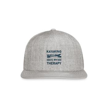 Kayaking is My Therapy - Kayaker - Snapback Baseball Cap - heather gray - Front