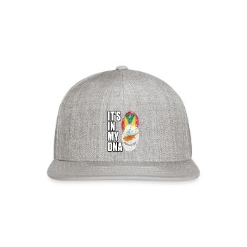 Grenadian And Cypriot Mix Heritage DNA Flag - Snapback Baseball Cap - heather gray - Front