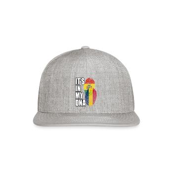 Chadian And Bolivian Mix Heritage DNA Flag - Snapback Baseball Cap - heather gray - Front
