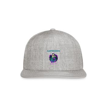 Capricorn design - Snapback Baseball Cap - heather gray - Front