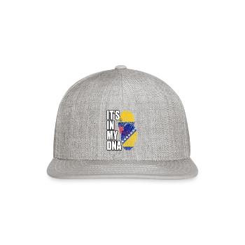 Bosnian And Venezuelan Mix Heritage DNA Flag - Snapback Baseball Cap - heather gray - Front