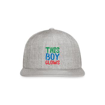 This Boy Glows - Snapback Baseball Cap - heather gray - Front