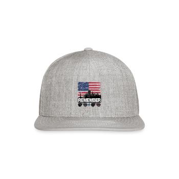 911 Anniversary - Snapback Baseball Cap - heather gray - Front