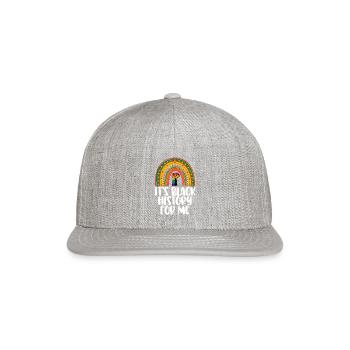 Black King Black History - Snapback Baseball Cap - heather gray - Front
