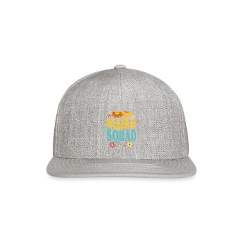 Neuro Squad Neuroscience Flower Outfit - Snapback Baseball Cap - heather gray - Front