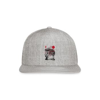 Japan T ShirtTemple - Snapback Baseball Cap - heather gray - Front