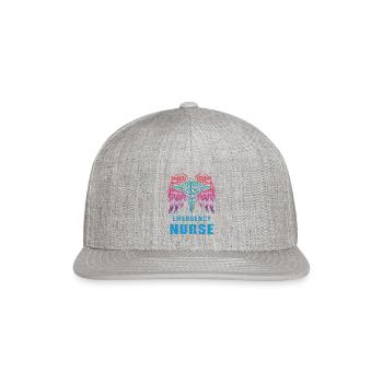 ER Nurse Emergency Nurse - Snapback Baseball Cap - heather gray - Front