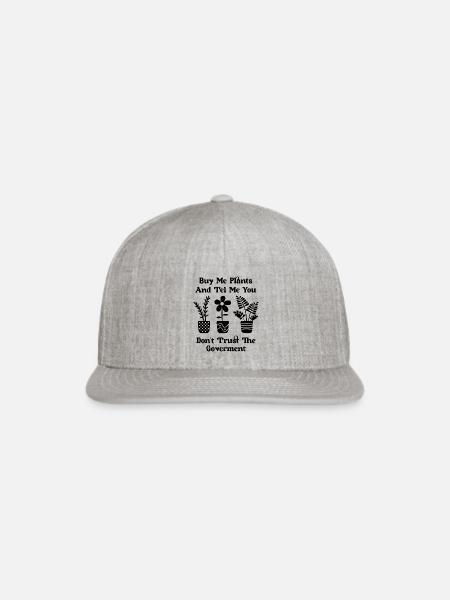 Buy Me Plants And Tell Me You Don t Trust The - Snapback Baseball Cap - heather gray