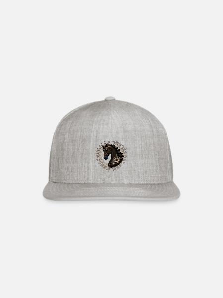 horse - Snapback Baseball Cap - heather gray