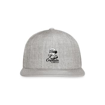 Captain Dad Beard Captain Boot Sailing Sailing - Snapback Baseball Cap - heather gray - Front