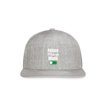 Future Midwife Mode On Pre-med Childbirth - Snapback Baseball Cap - heather gray - Front