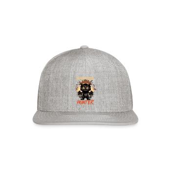 Pukwudgie Hunter Monster Cryptid - Snapback Baseball Cap - heather gray - Front