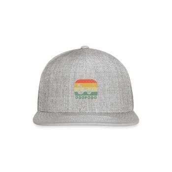 Ogopogo Retro Lake Monster Cryptid - Snapback Baseball Cap - heather gray - Front