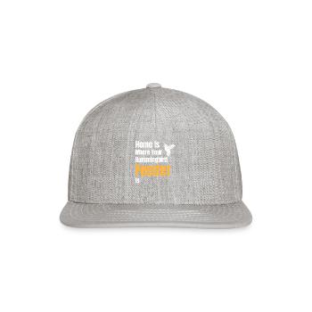 Home Is Where Your Hummingbird Feeder Is Pelican - Snapback Baseball Cap - heather gray - Front