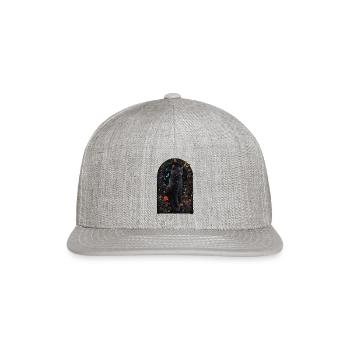 Russian Blue Cat - Snapback Baseball Cap - heather gray - Front