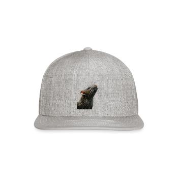 Rat - Snapback Baseball Cap - heather gray - Front