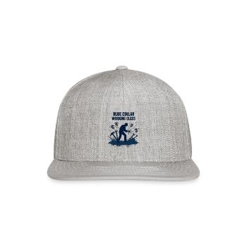 Blue Collar Working Class Welding Pride Tee - Snapback Baseball Cap - heather gray - Front