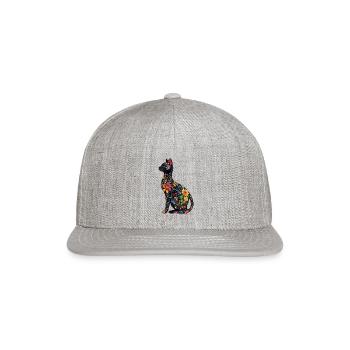 Russian Blue Cat - Snapback Baseball Cap - heather gray - Front