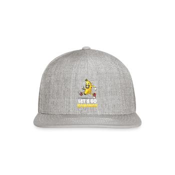 Banana Art Kids Hawaiian Fruit Bananas Love - Snapback Baseball Cap - heather gray - Front