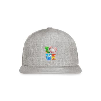 Ankylosaurus Dinosaur Prehistoric Lizard - Snapback Baseball Cap - heather gray - Front
