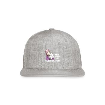 Cat cat lovers cat face - Snapback Baseball Cap - heather gray - Front