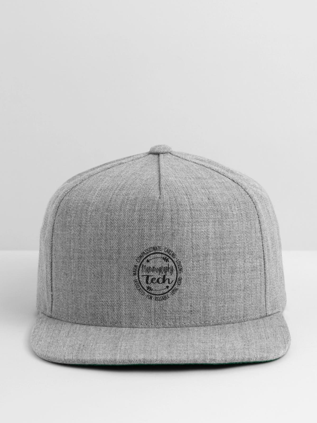 Mammography Tech - Snapback Baseball Cap - heather gray - Front