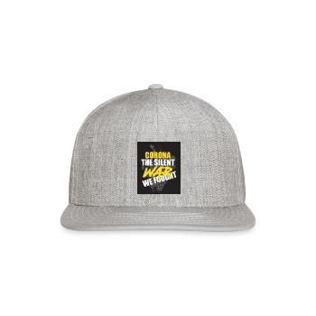 Corona the silent war we fought - Snapback Baseball Cap - heather gray - Front