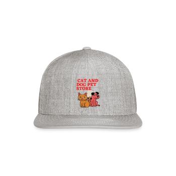 Pet animal - Snapback Baseball Cap - heather gray - Front