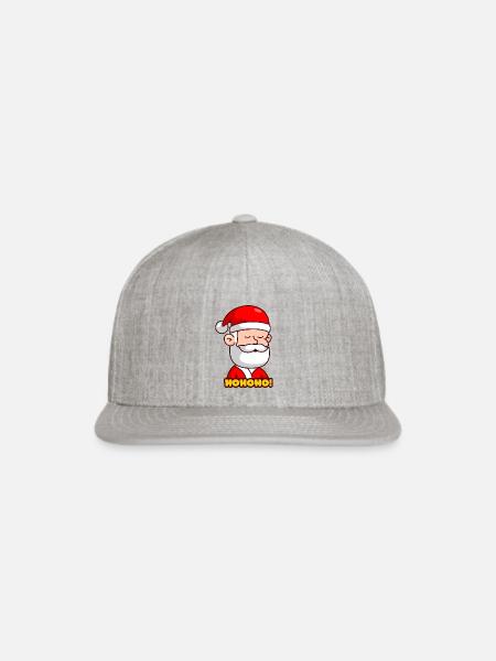 HOHOHO Christmas Santa Claus - Snapback Baseball Cap - heather gray