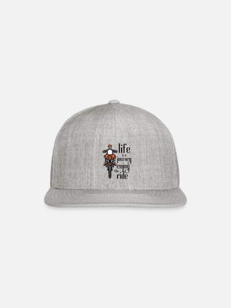 life is a journey enjoy the ride - Snapback Baseball Cap - heather gray