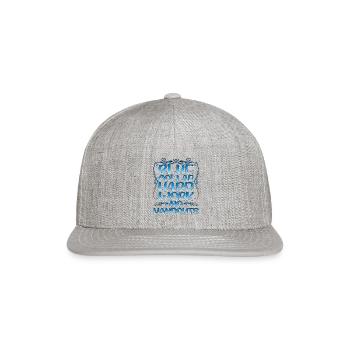Blue Collar Hard Work No Handouts - Snapback Baseball Cap - heather gray - Front