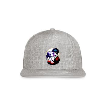 Under the Moon light A Passionate Kiss by the Coup - Snapback Baseball Cap - heather gray - Front