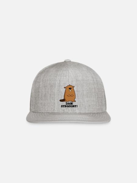 Dam Straight Cute Beaver - Snapback Baseball Cap - heather gray