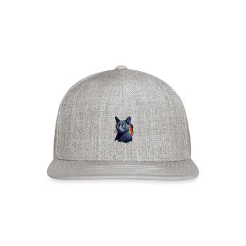 Russian Blue Cat Lover Kitten Russian Blue Cats - Snapback Baseball Cap - heather gray - Front