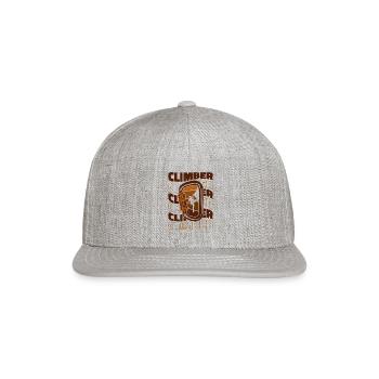 Climber Sport Free Alpine Outdoor Speed Climber - Snapback Baseball Cap - heather gray - Front