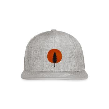 nature pine tree - Snapback Baseball Cap - heather gray - Front