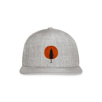 Nature Pine Tree - Snapback Baseball Cap - heather gray - Front