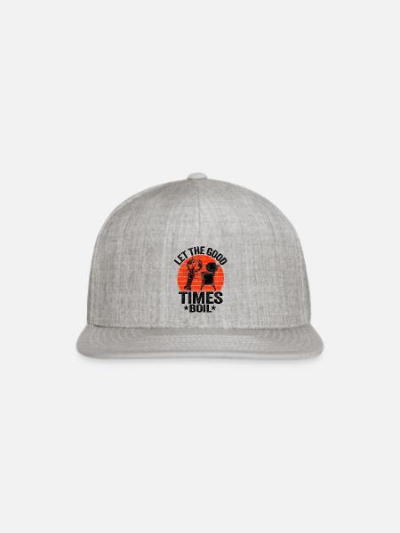 Let The Good Times Boil Funny Crawfish - Snapback Baseball Cap - heather gray