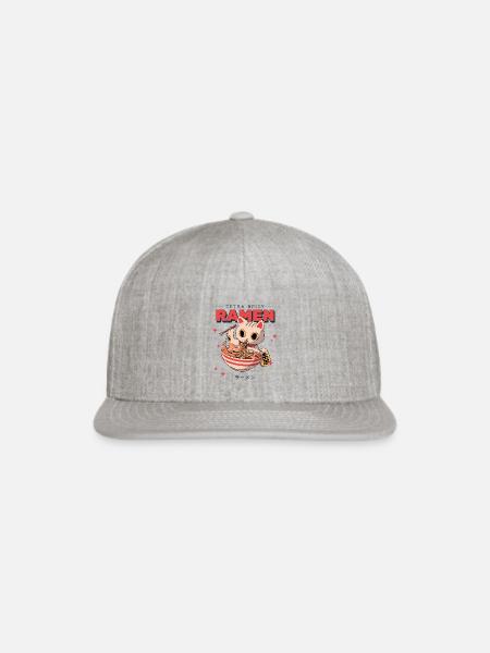 Ramen Cat 1 - Snapback Baseball Cap - heather gray
